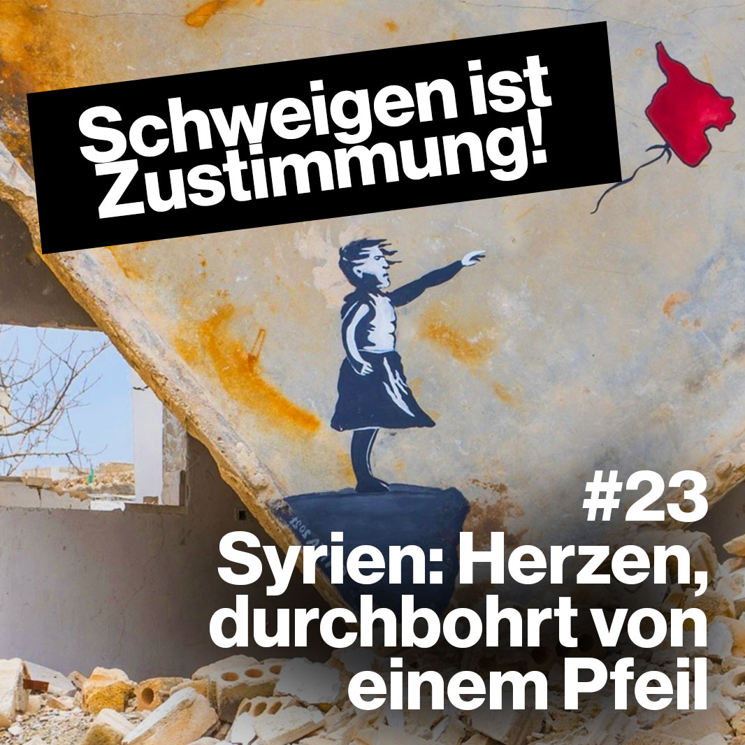 Syrien: Herzen, durchbohrt von einem Pfeil